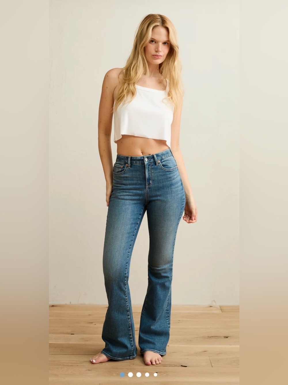 American Eagle Curvy Super High Rise Flare Jeans Sz 8